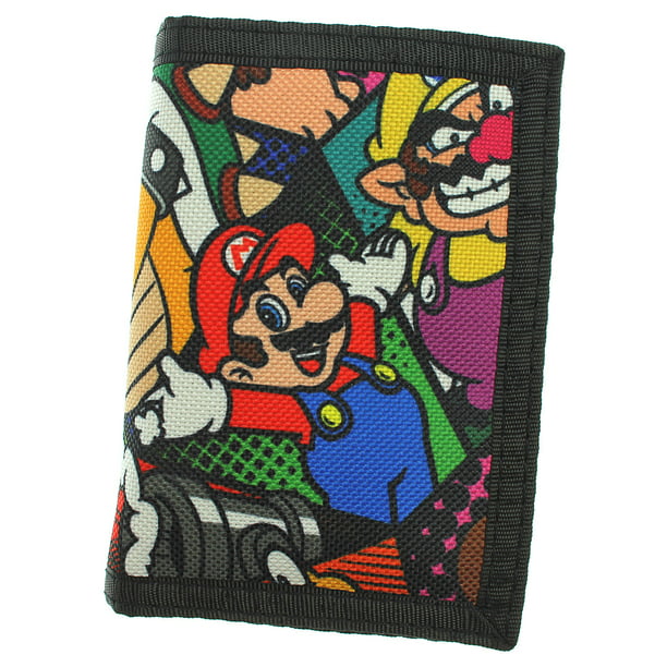 Super Mario Bros Luigi wallet purse id window zipped coin pocket card 4 styles